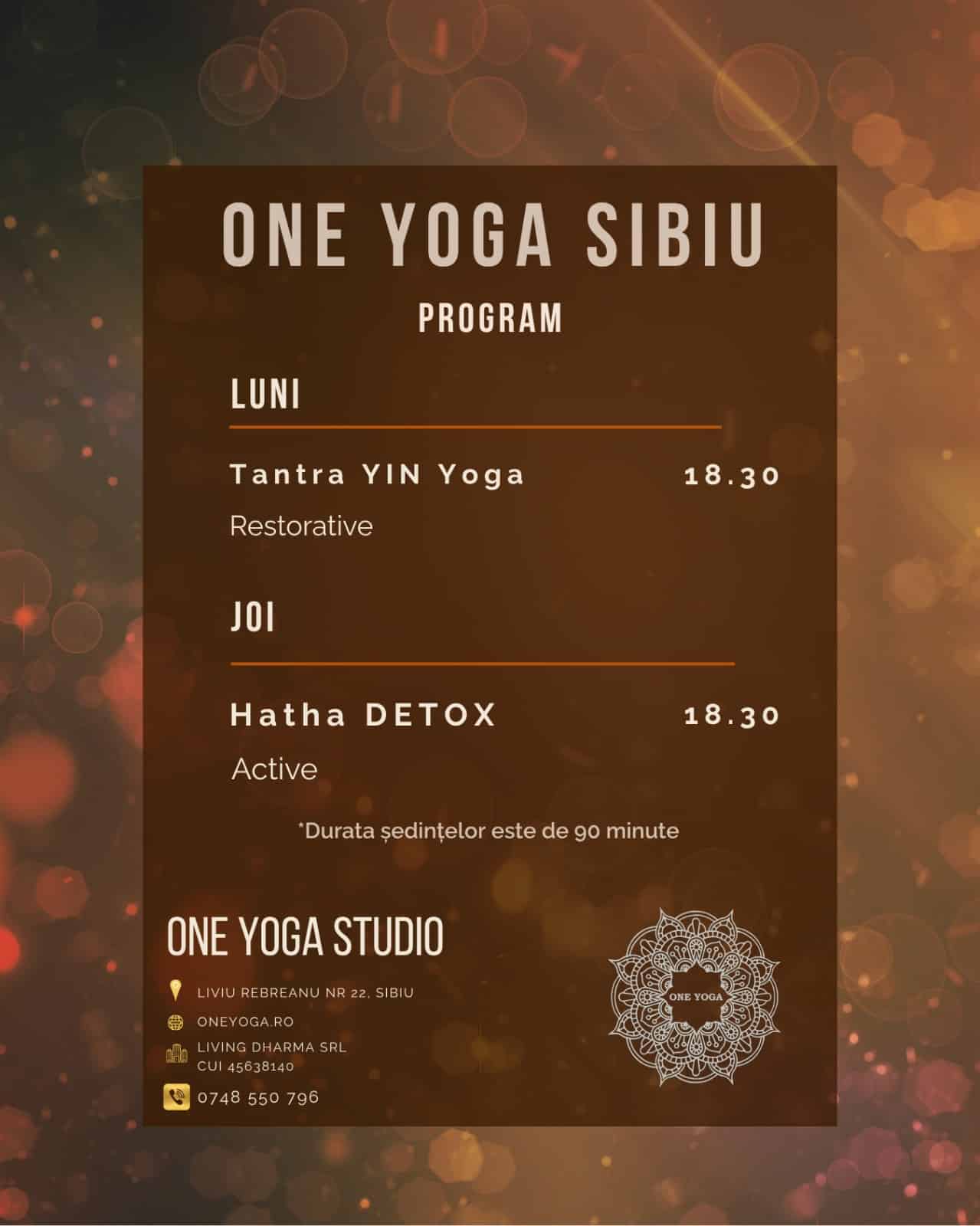 Program One Yoga Sibiu